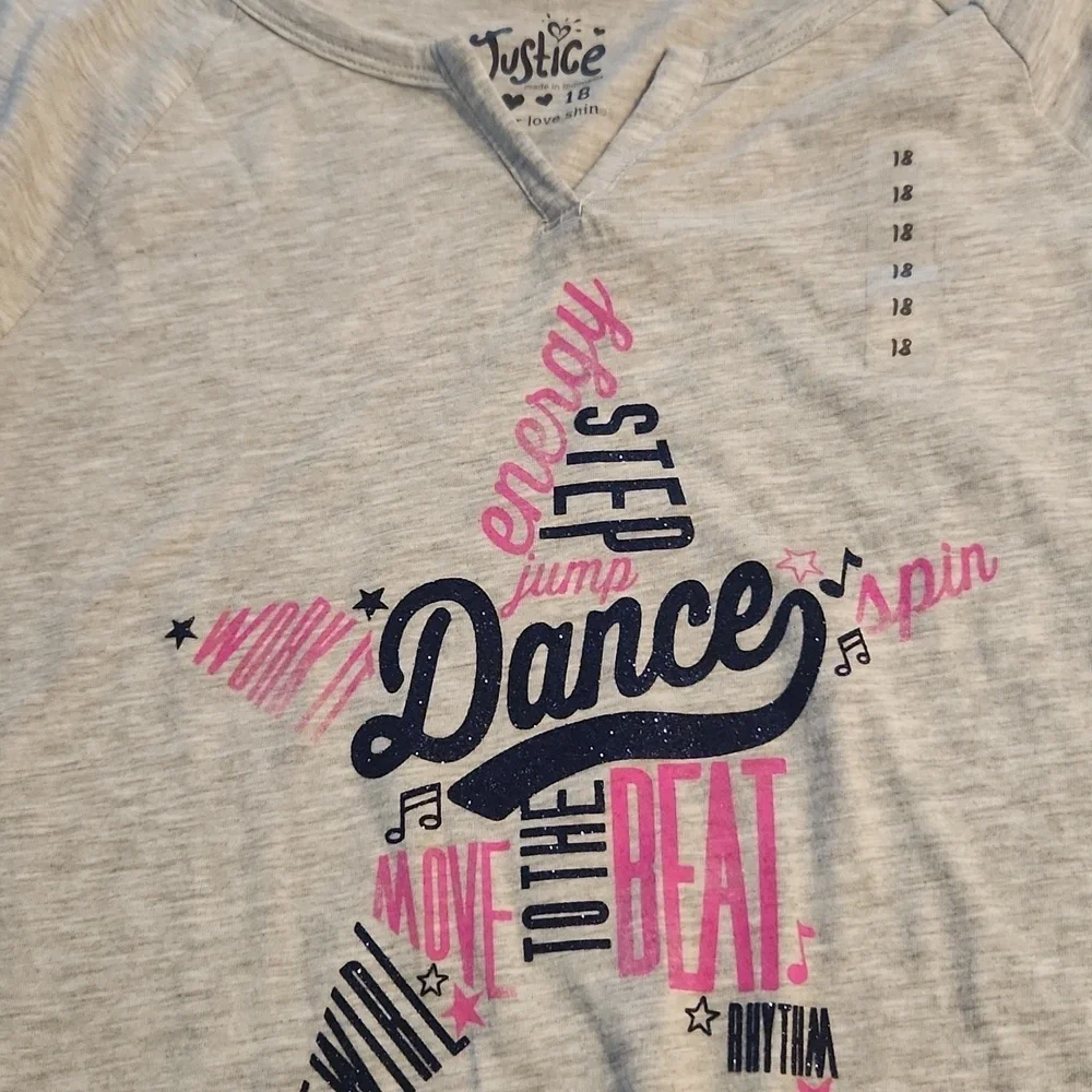 Justice Long Sleeve TSHIRT. NWT. Size 18